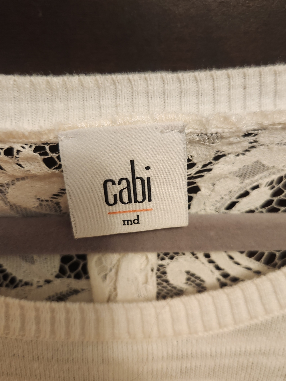 Cali Lightweight Lace-Back Sweater in Cream - Picture 3 of 3